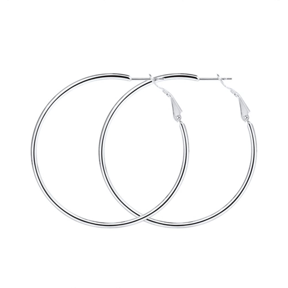 Round Hoop Earrings Statement Lightweight Oversized For Women 