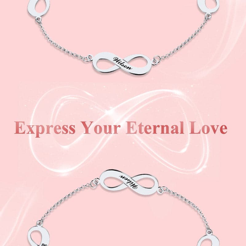 925 Sterling Silver Engraved Infinity Anklet For Women Summer Beach Anklets 