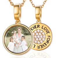 U7 Jewelry Sterling Silver Forever Love Picture Locket Necklace 