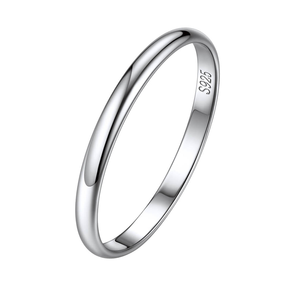 Women's S925 Silver Endless Love minimalistic custom name ring 