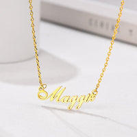 U7 Jewelry Custom Carrier Name Necklace Simple Name Chain for Women 