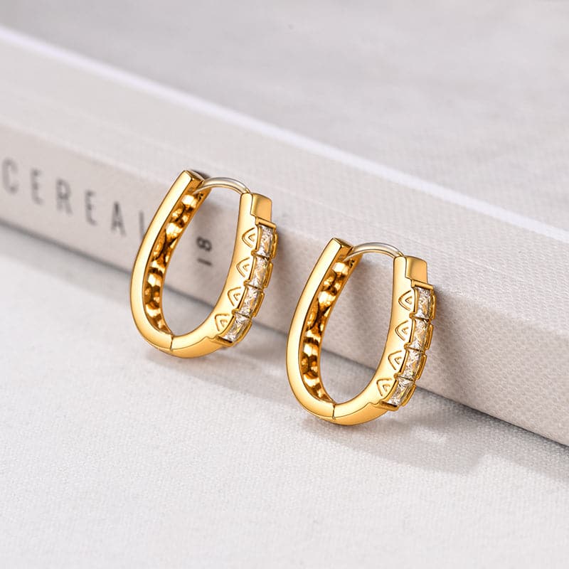 Small Chunky Gold Huggie Wrap Hoop Earrings Sterling Silver Post 