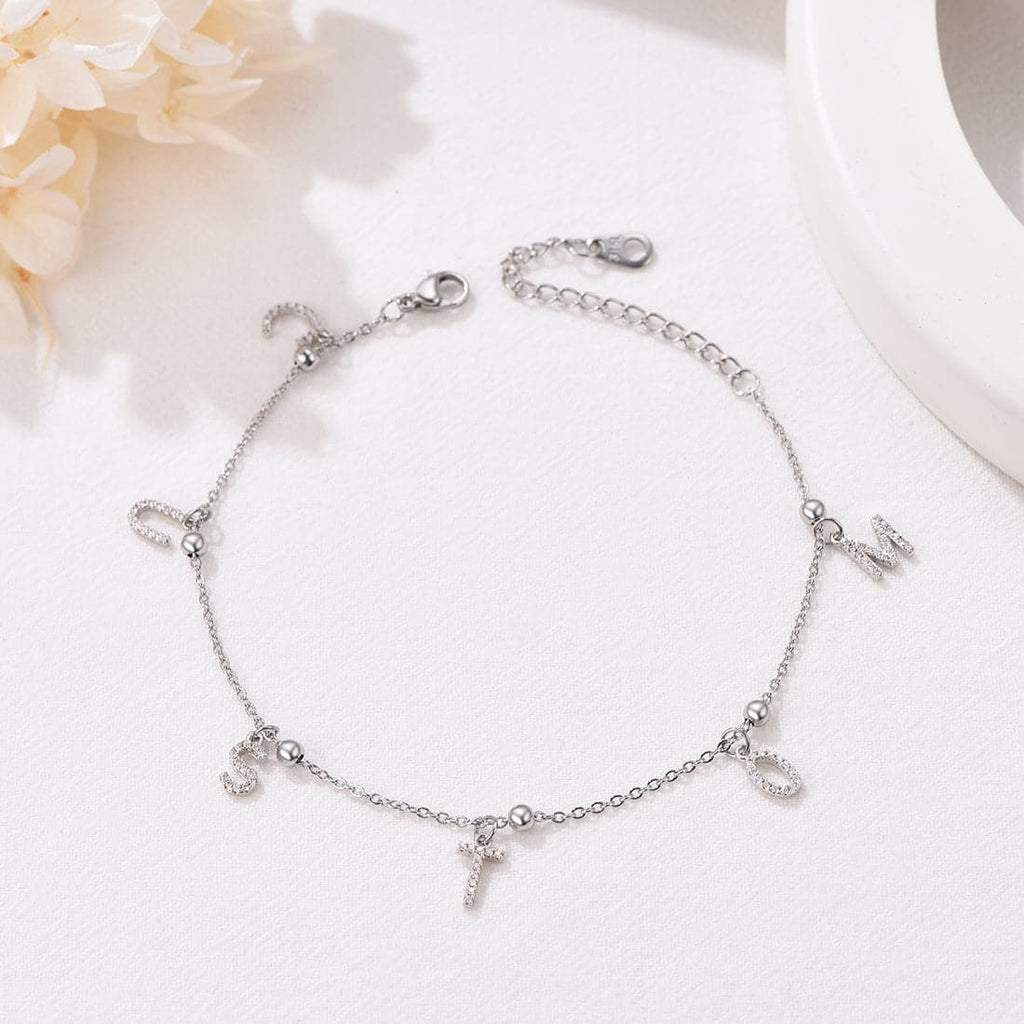 Personalized Alphabet Anklet Summer Ankle Bracelet Women Barefoot Bracelet 