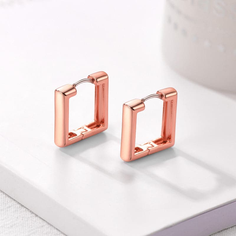 Chic Simple Gold Plated Cubic Zirconia Huggie Hoop Wrap Earrings 