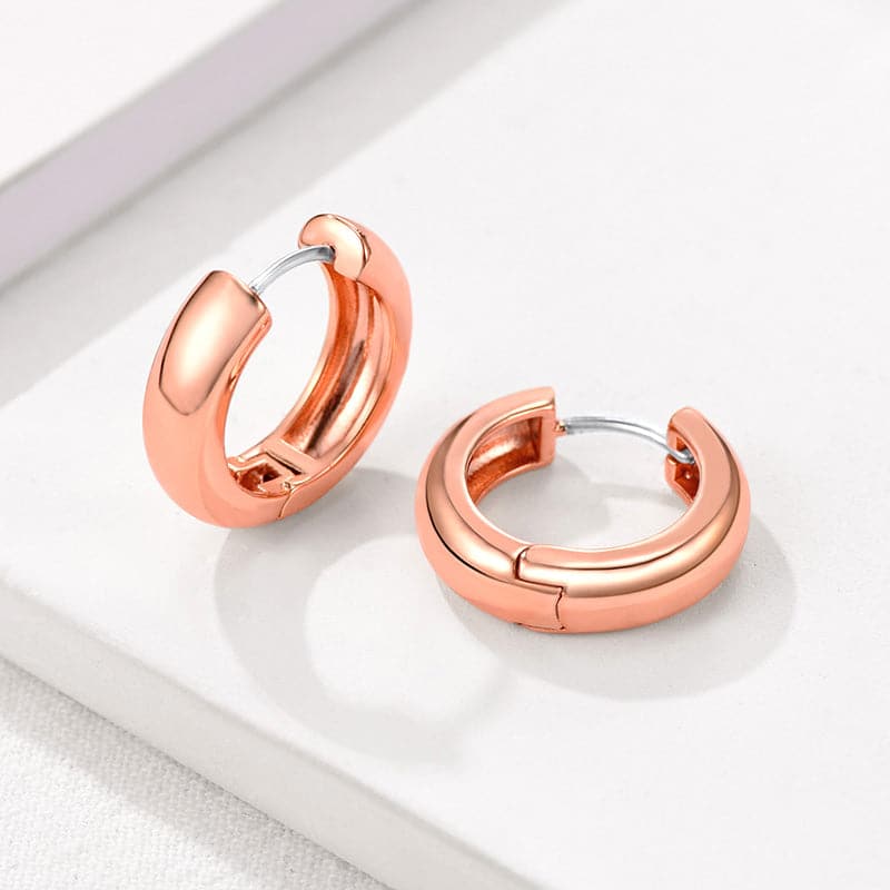 Chic Simple Gold Plated Cubic Zirconia Huggie Hoop Wrap Earrings 