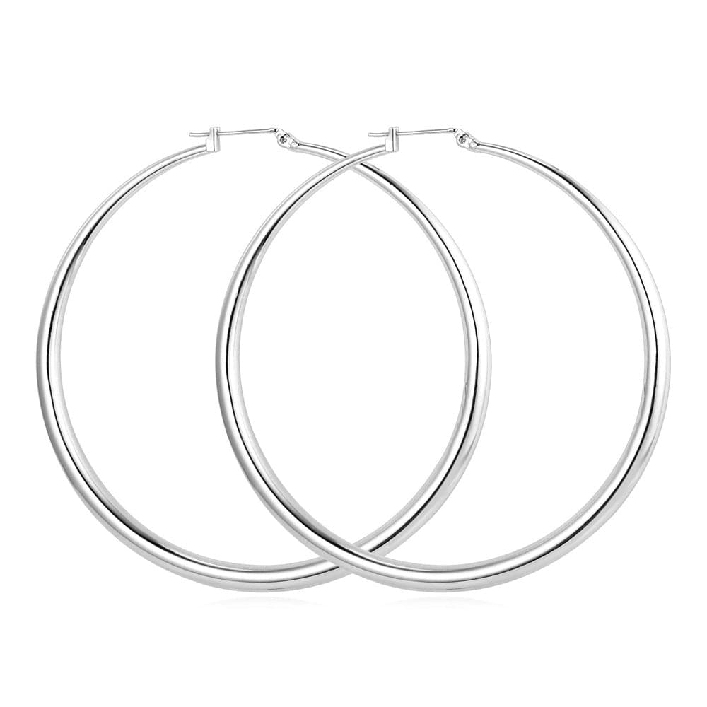 Round Hoop Earrings Statement Lightweight Oversized For Women 