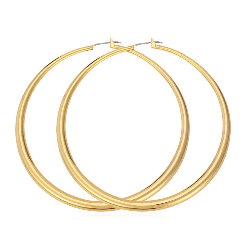 Round Hoop Earrings Statement Lightweight Oversized For Women 