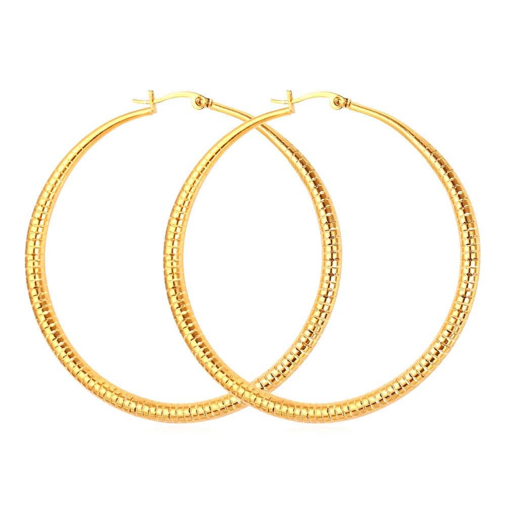 Round Hoop Earrings Statement Lightweight Oversized For Women 