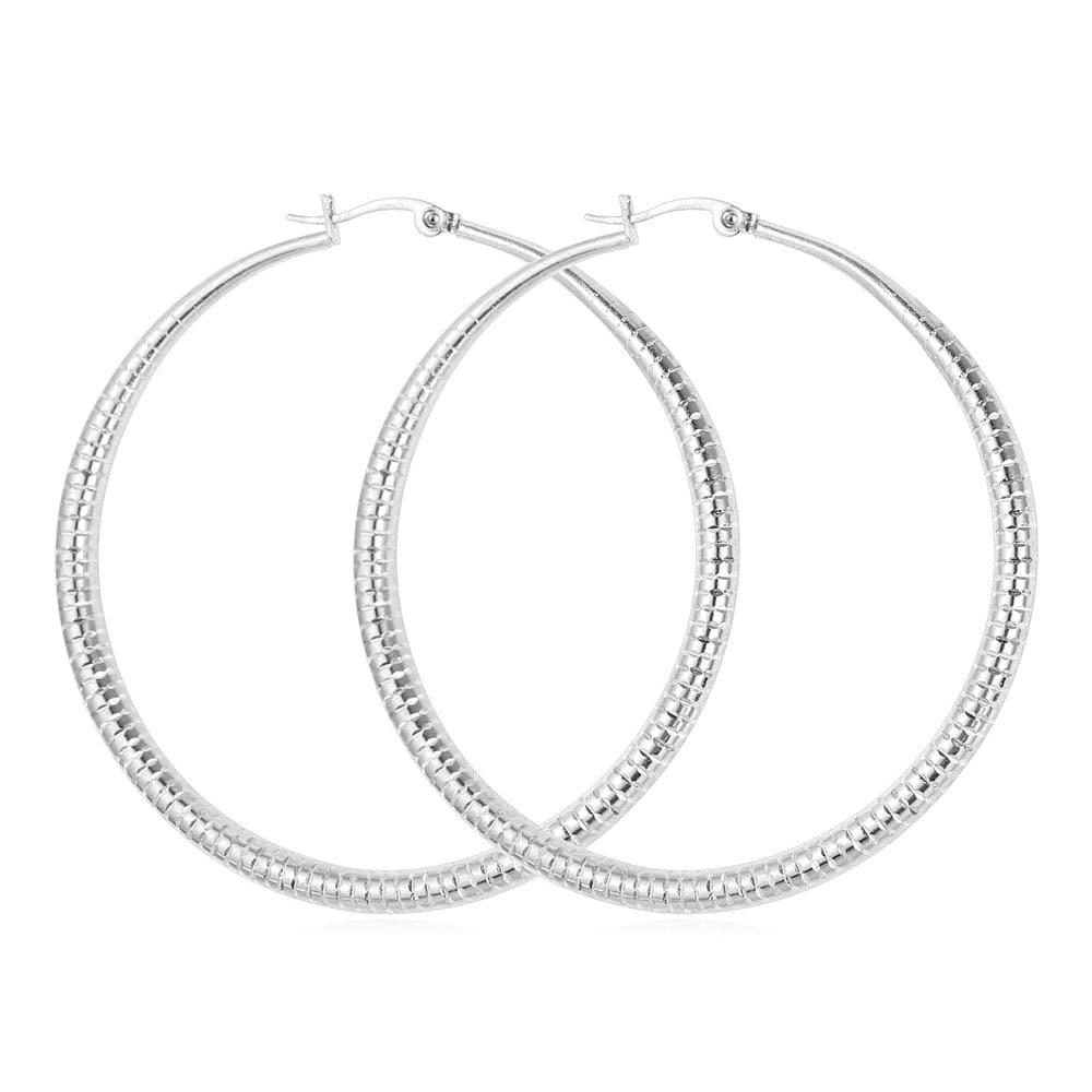 Round Hoop Earrings Statement Lightweight Oversized For Women 