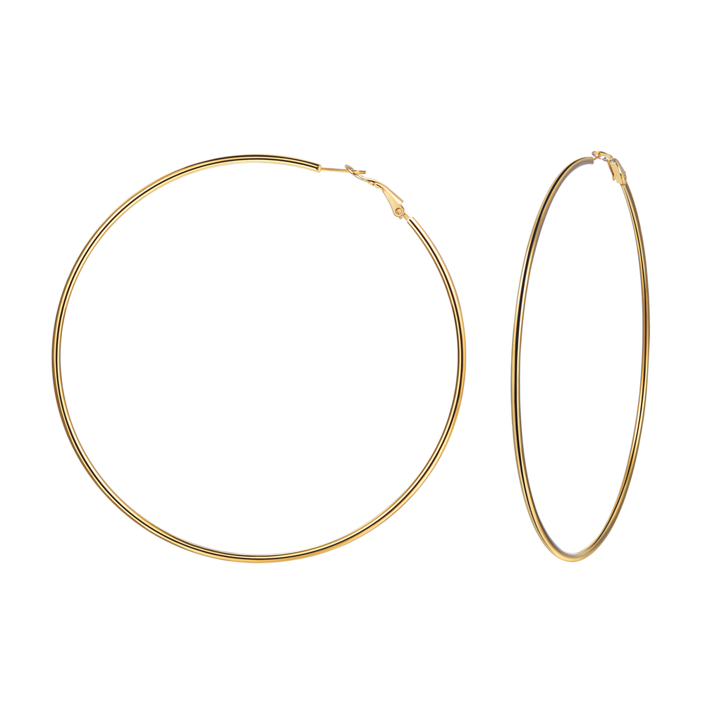 Round Hoop Earrings Statement Lightweight Oversized For Women 