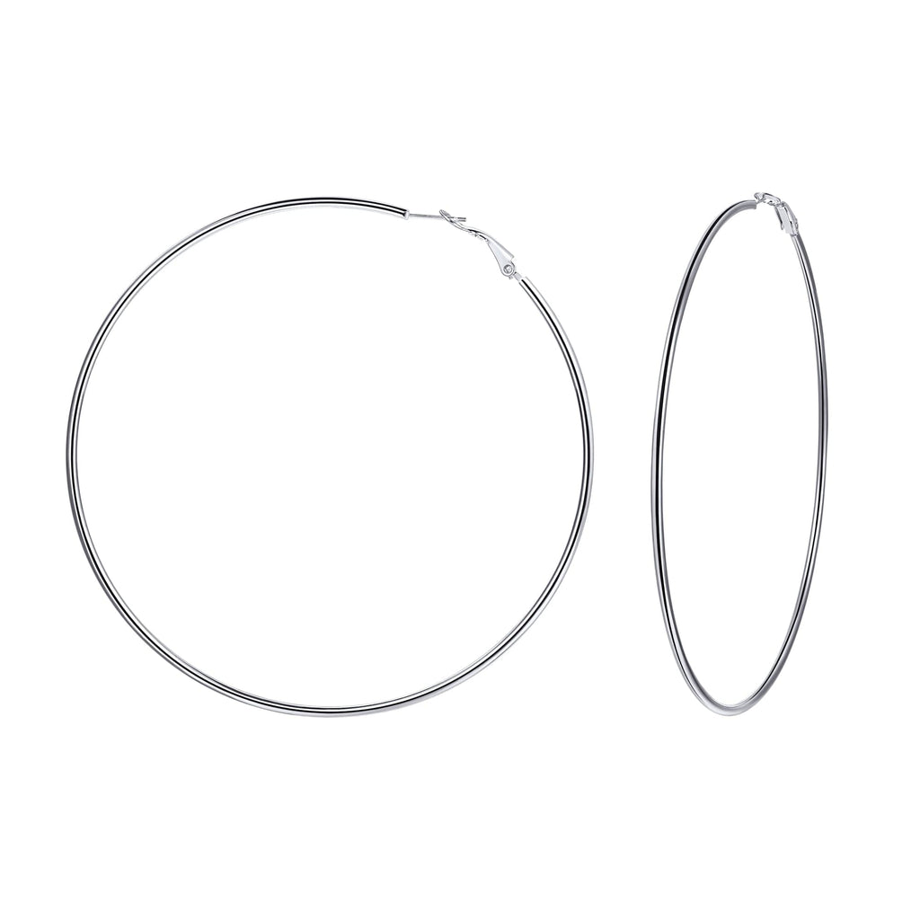 Round Hoop Earrings Statement Lightweight Oversized For Women 