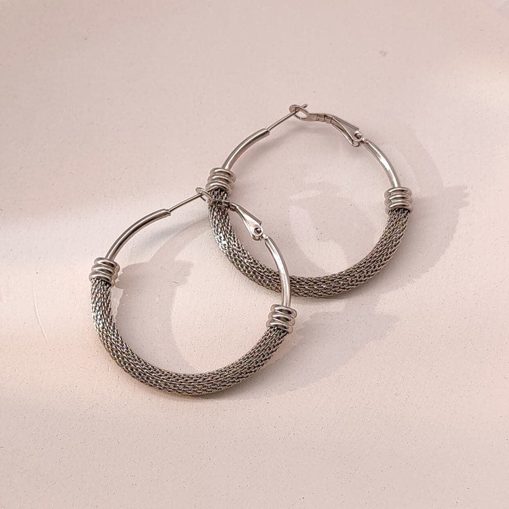 Tube Hoop Earrings 18K Gold Plated Hollow For Women 