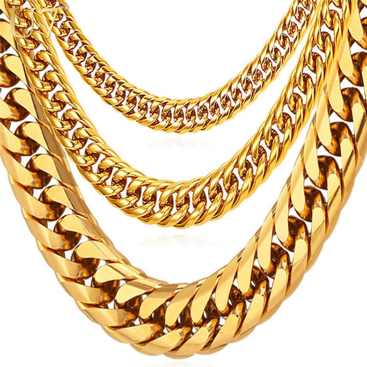 U7 Jewelry Miami Curb Chain Necklace Franco Chains for Men Women 