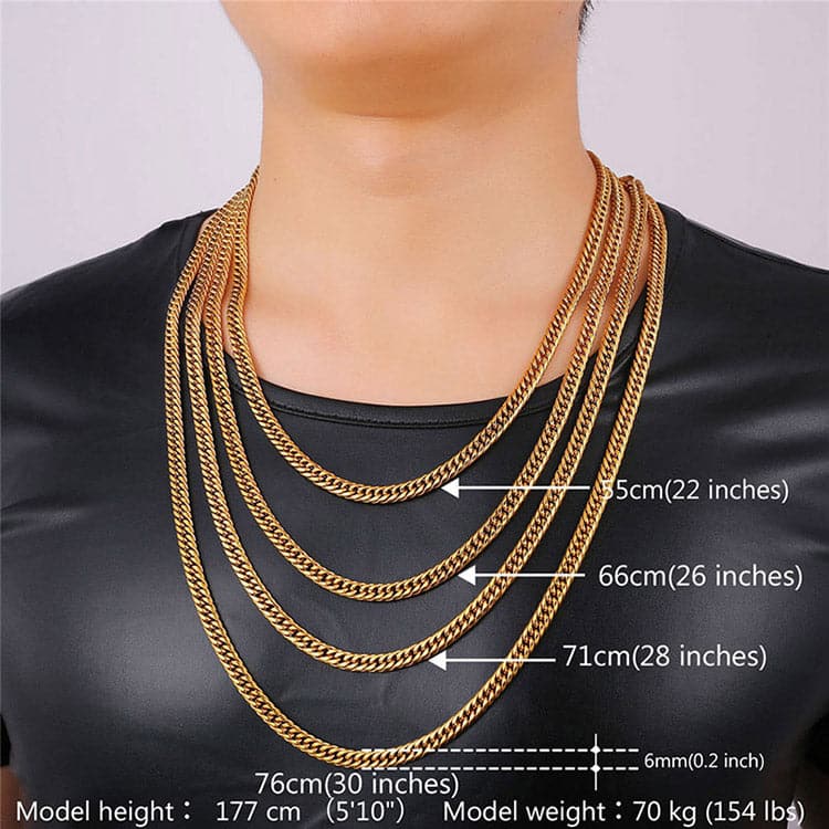 U7 Jewelry Miami Curb Chain Necklace Franco Chains for Men Women 