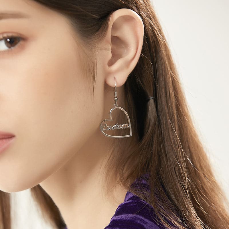 2, Rose Gold) Pair Of Color Enamel Script Name Earrings Stainless Steel  Personalized Stud Name Earrings Custom Name Earrings Gift for Women on OnBuy