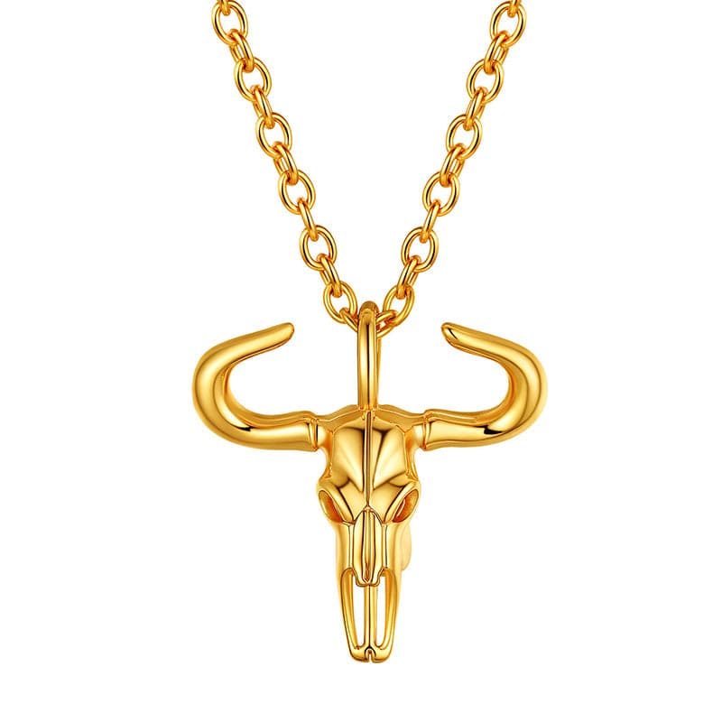 Gold Plated 12 Constellation Taurus Necklace Zodiac Astrology Jewelry 