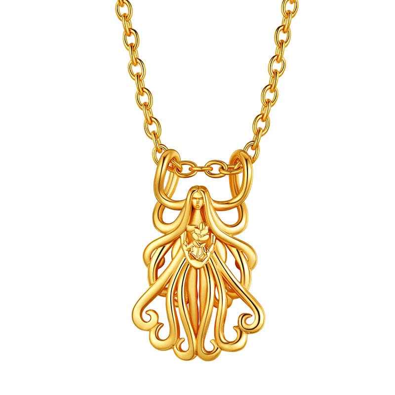 Gold Plated 12 Constellation Virgo Necklace Zodiac Astrology Jewelry 