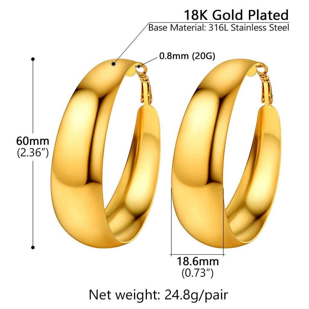 Women's Elegant Earrings minimalistic Style Gold Plate Earrings 