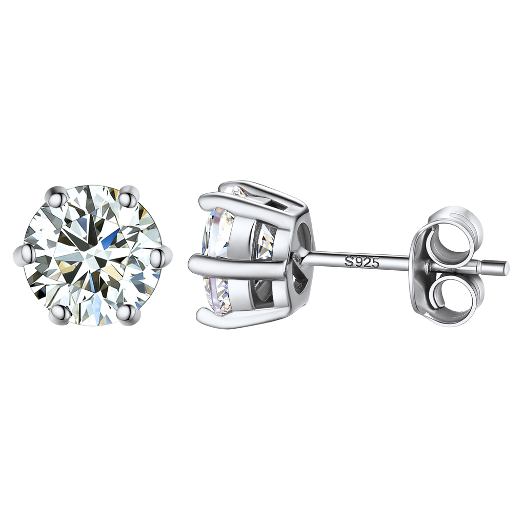 U7 Jewelry Sterling Silver Cubic Zirconia Stud Earrings For Women 