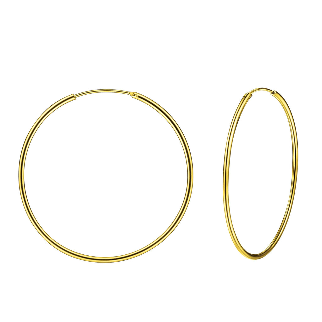 Hoop Earrings 925 Sterling Silver Hoops For Women 15mm/30mm/40mm/50mm/70mm 